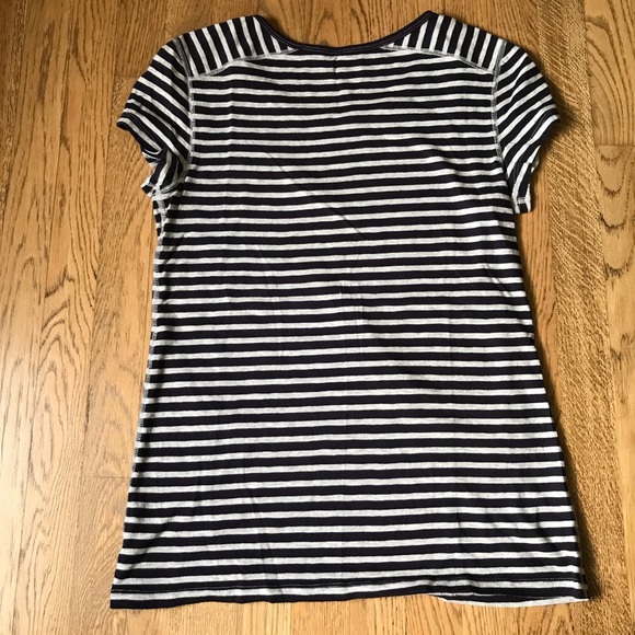Bundle 3 for $10 Gap dark blue and gray striped shirt in EUC size L - Picture 2 of 8